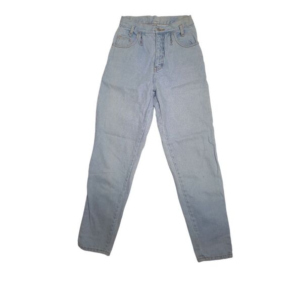 VINTAGE 90s Jordache light wash high rise tapered‎ mom jeans 26 - Picture 1 of 13